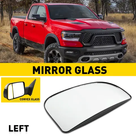 1Pcs Left Right Exterior Side Rearview Mirror Glass for Dodge Ram 1500 2500 3500 4500 5500 Truck with OE Factory Tow Mirrors