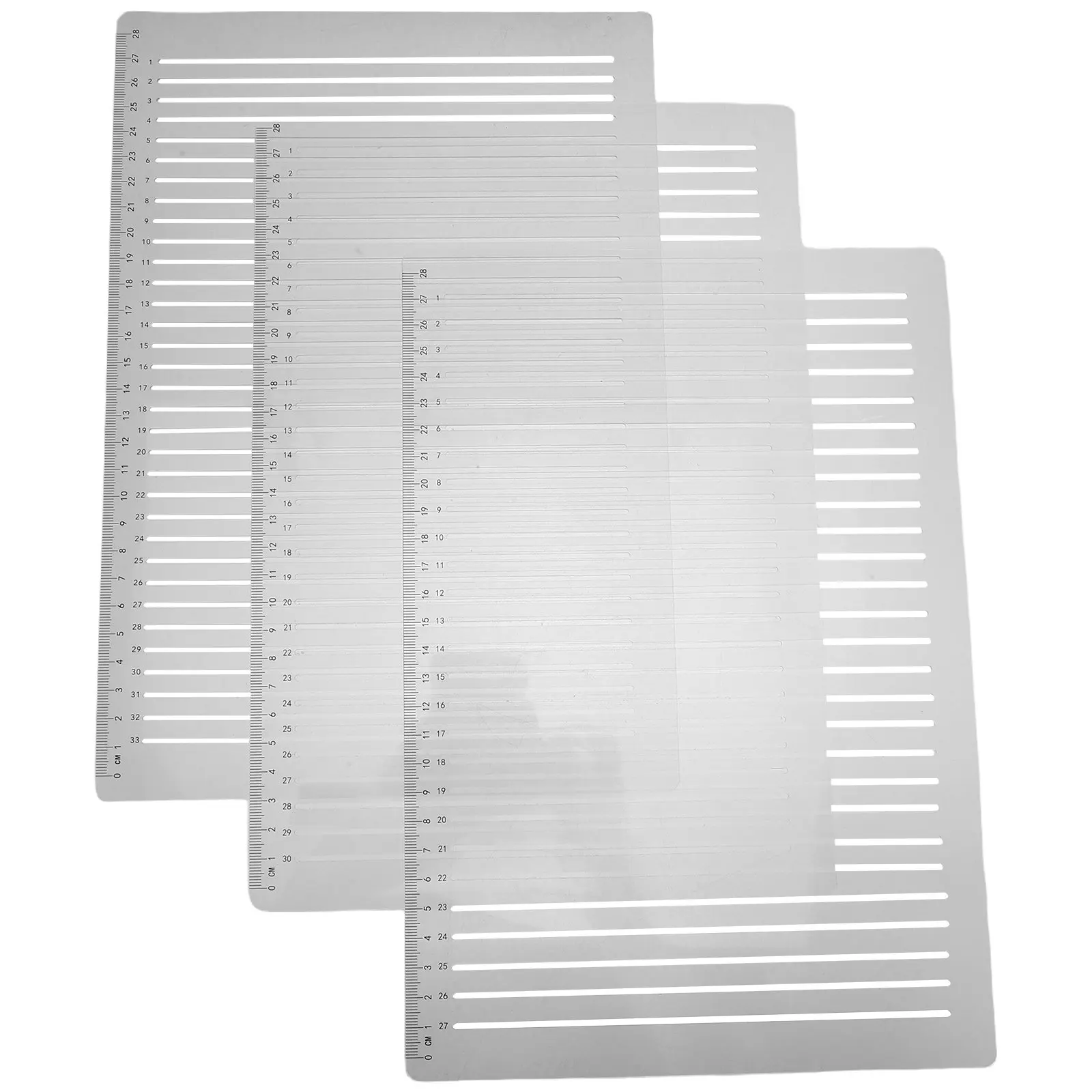 3pcs Straight Line Drawing Stencils Template Ruler for Exam, Journaling, Calligraphy & Art Supplies