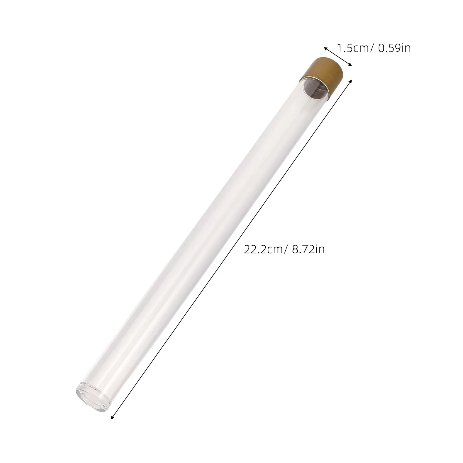 12Pcs Acrylic Incense Sticks Storage Tube Clear Airtight Seal Portable Travel Organizer Container Holder 9.2x0.67 Inch