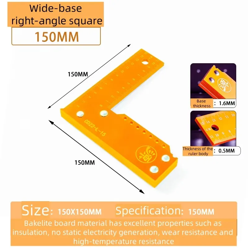 أدوات مسطرة سبيكة لأعمال النجارة مسطرة الزاوية اليمنى من النوع L DIY دعم مخصص من الدرجة OEM