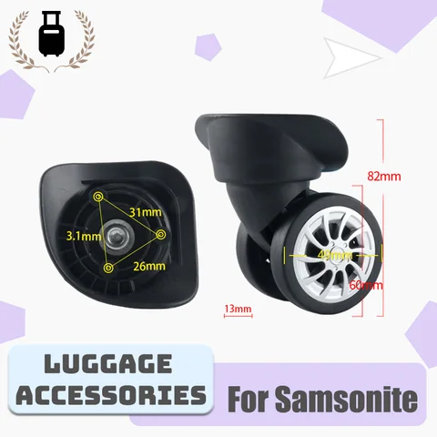 Samsonite 80T Yedek Tekerlekler Bagaj için - 360° °   Pürüzsüz Haddeleme Spinner Bagaj Tekerleği Tamir Parçaları