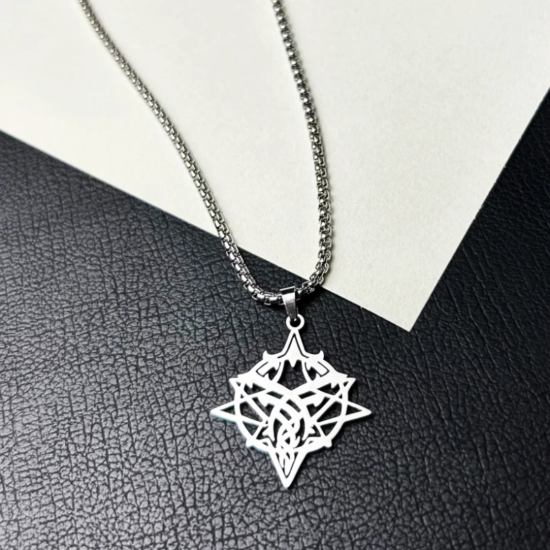 Game Lord of Mysteries The fool Klein Moretti Cosplay Necklace Unisex Chain Choker Logo Pendant Jewelry Accessories Prop