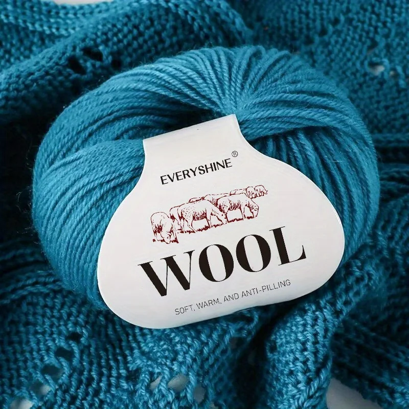 10-Pack Wool Blend Yarn Medium-Fine 80% Wool 20% Polyester Multi-Color Assortment for Knitting & Crochet Soft & Warm 500g Total