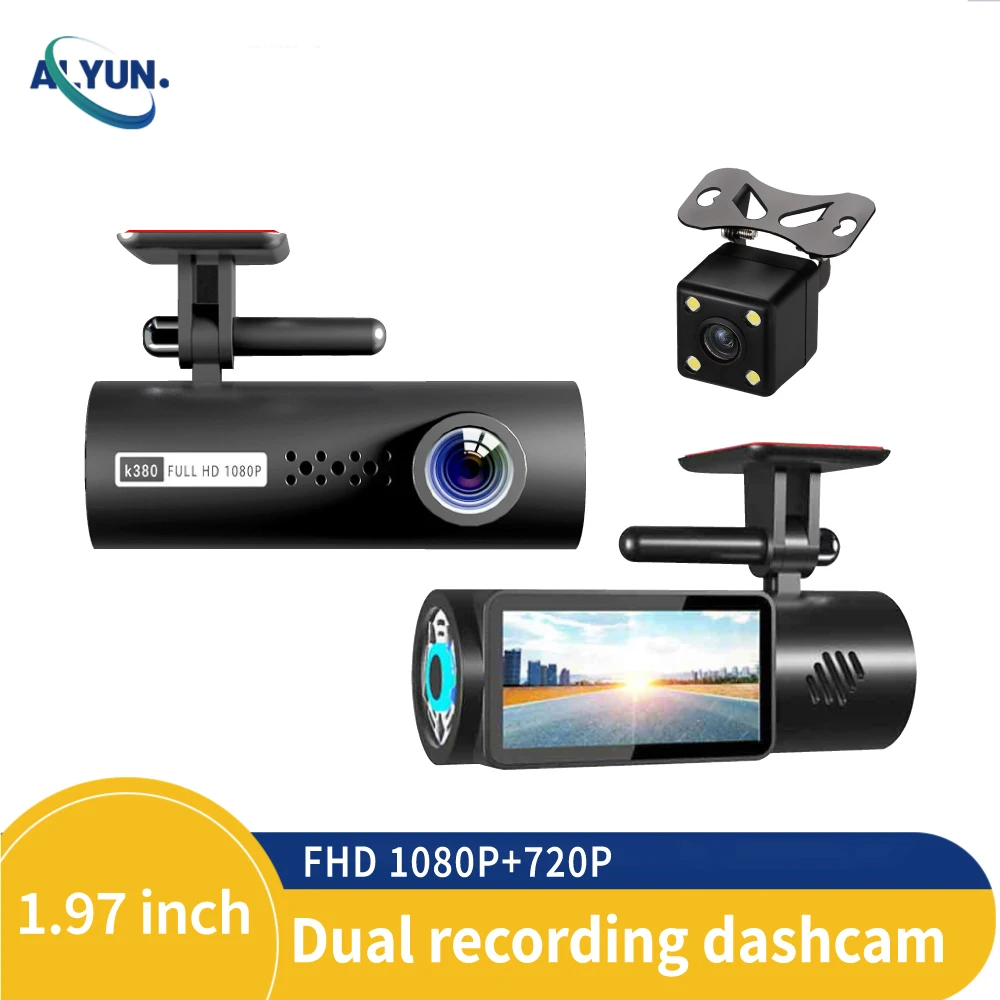 

2'' WiFi FHD 1080P Dual Lens Dash Cam Car DVR Front Rear Wide Angle Super Starlight Night Vision Loop Recording Car accessories