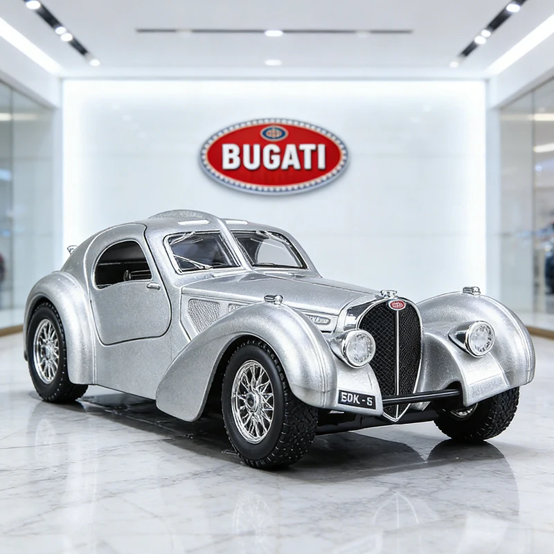 

Bburago 1:24 Bugatti Atlantic 1936, литая модель автомобиля из сплава, игрушечная машинка, миниатюрная масштабная модель автомобиля для детей