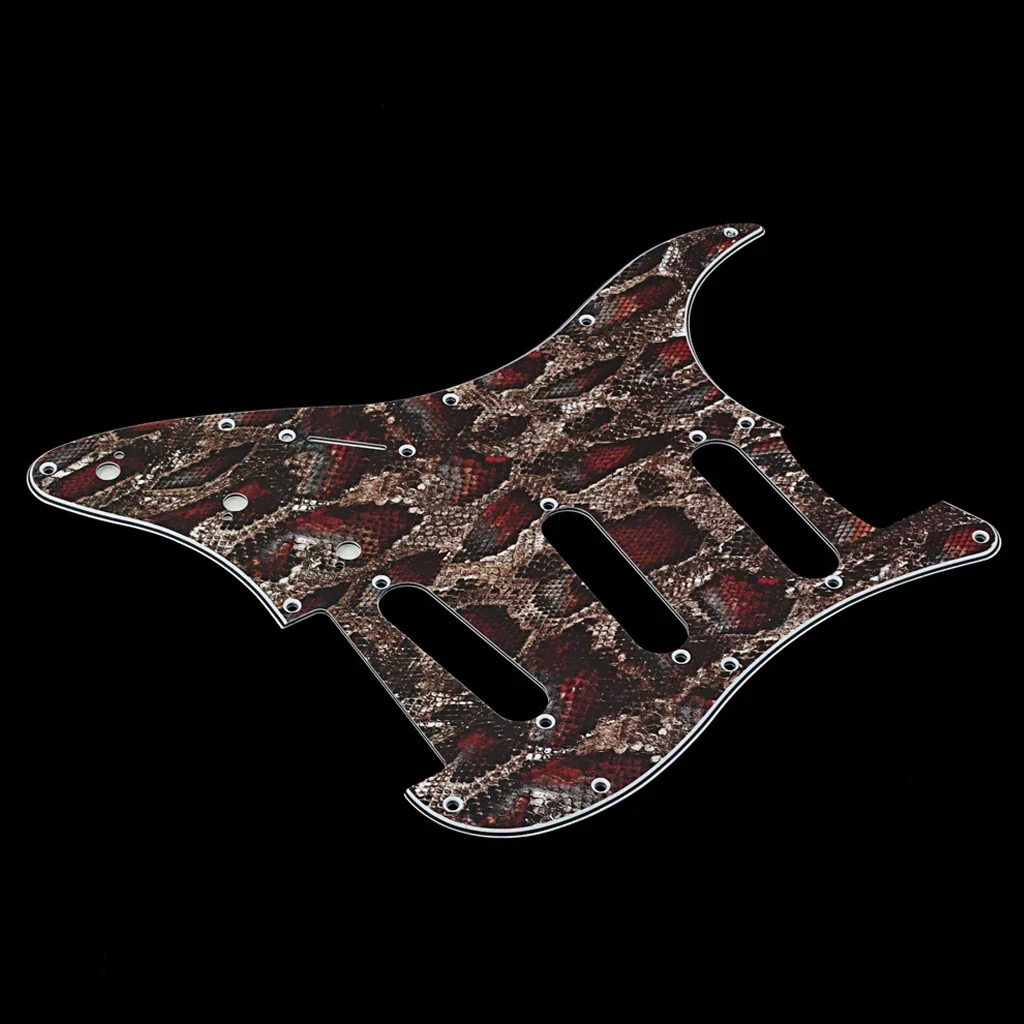 11 Hole 3D Printed Plastic ST/Strat Guitar Pickguard Scratch Plate Reverse Bridge Fits Jimi/Hendrix for Stratocaster