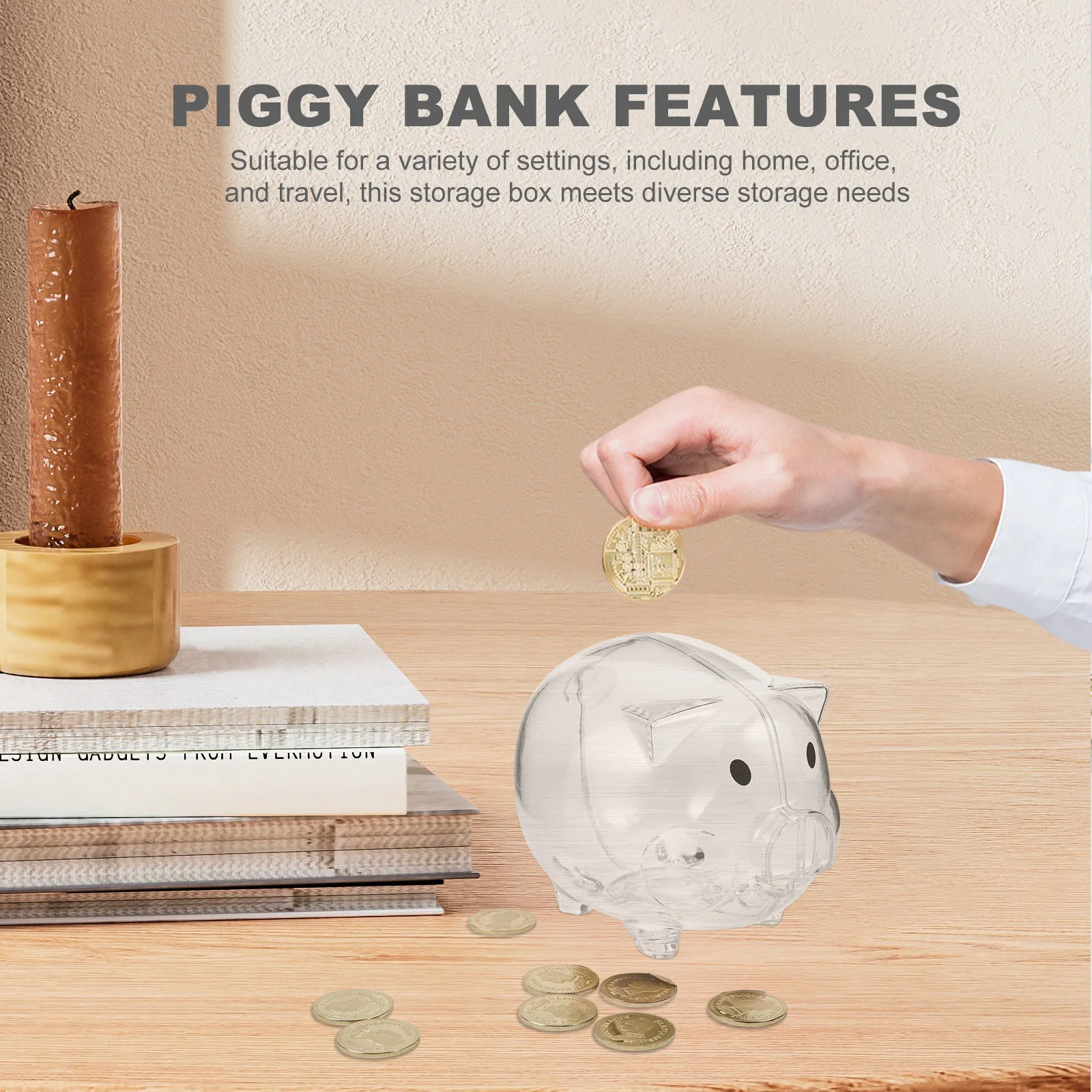 2Pcs Clear Money Bank Box Pig- - Kids Education Savings ulasan dan harga