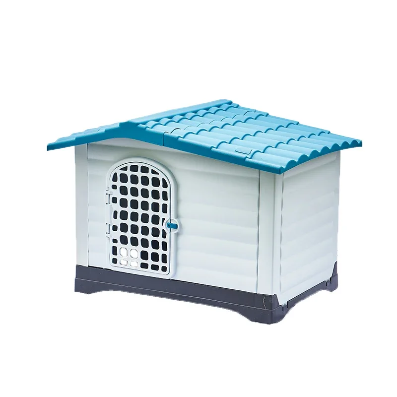 Luxury Double Door Pet House Detachable Foldable Dog Kennel Plastic Dog Cage Outdoor Usage Large Size Dog House