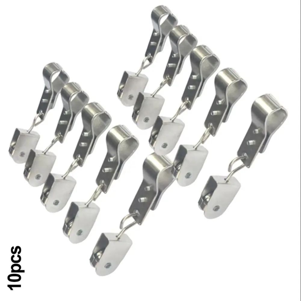 Heavy Duty 304 Stainless Steel Pulley & Clamps For Shade Sail Installation For Outdoor Pergolas Sun Shade Pipe Clips Hardware