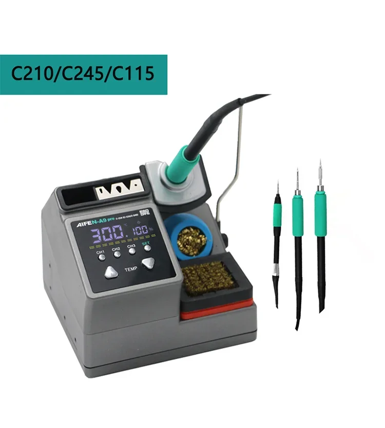 

AIFEN A9 PRO с ручкой C210 C245 C115, бессвинцовая электронная сварочная паяльная станция для печатных плат, паяльное жало для телефона