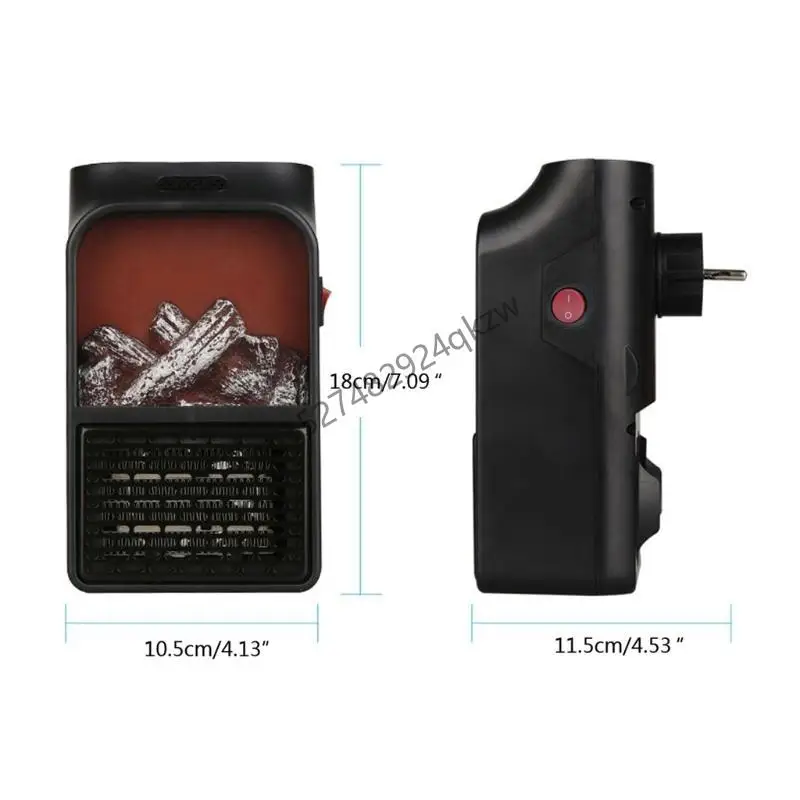 R9CD Space Heater Портативный пламенный обогреватель Вентилятор для офиса, дома и всей комнаты, черный