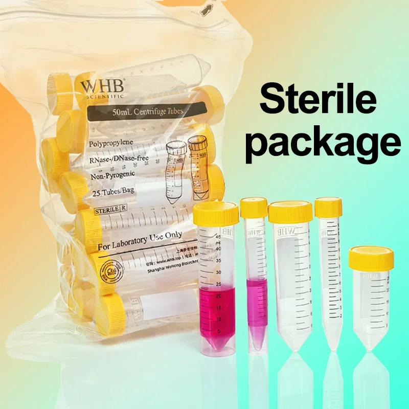 Picture 4: Centrifuge Tubes15ml 25ml 50mL Sterile Flat Conical Bottom, PP Test Tubes Leak-Proof Screw Cap  Plastic Container with Graduated
