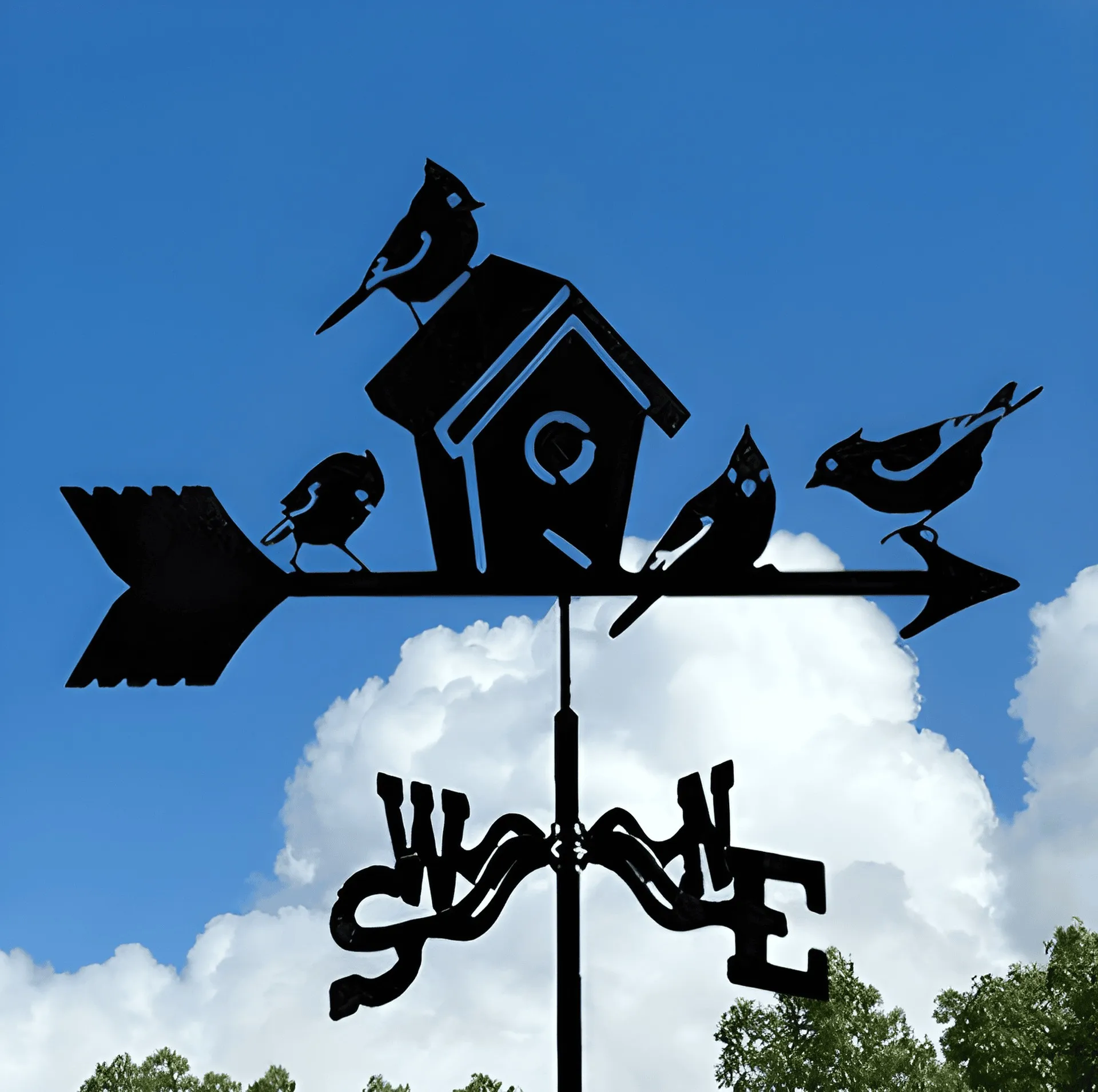 Wrought Iron Rooster Vane, Bird's Nest Outdoor Decoration, Garden Metal Crafts, Plugin Wholesale, Roof Decoration, Farm Props
