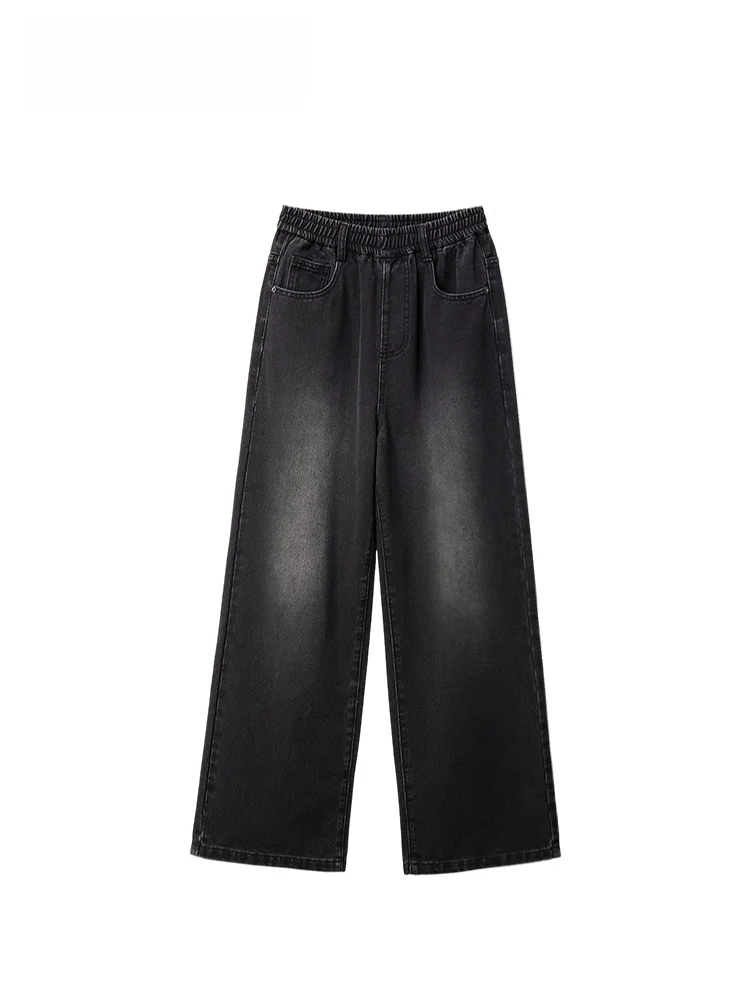 

High Waist Straight Leg Denim Jeans Women plus Size Pear ape Body Versatile Pants Autumn Winter New Sle Comfortable Fit