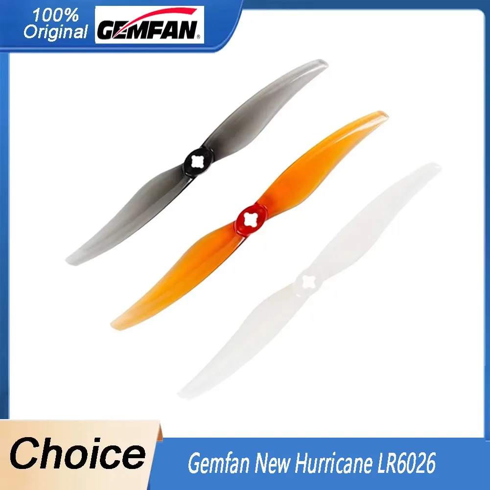 2Pairs Gemfan Neue Hurricane LR6026 6 zoll 2Blade Propeller PC Prop Für RC FPV Freestyle Long Range Drone