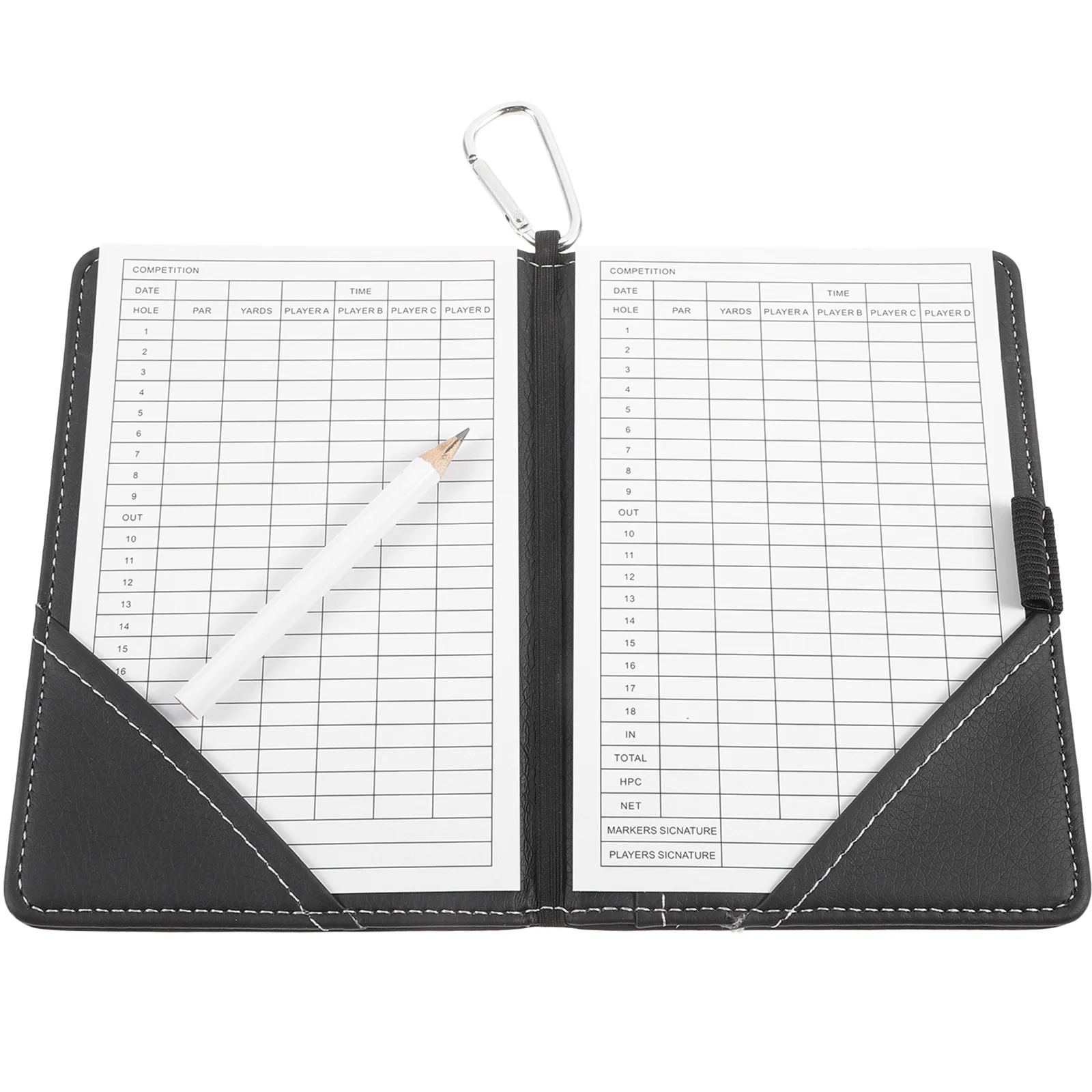 

Golf Scorebook Golfing Recording Stylish Golfs Portable Stickers Balls Sports Keeping Scoring Scorecards Holder