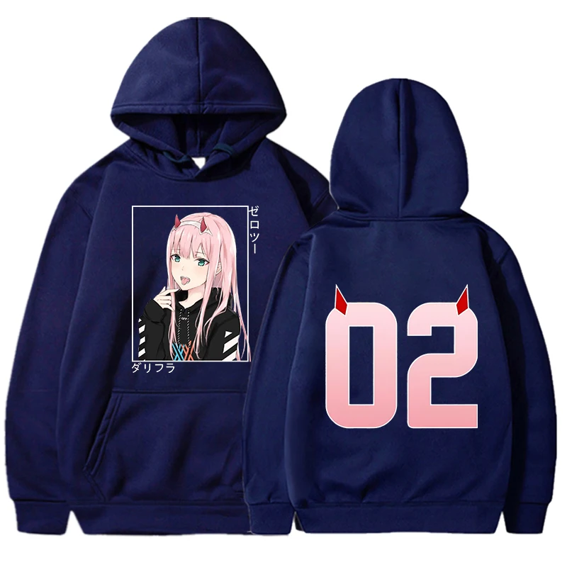 New Fashion Autumn and Winter Anime Zero Two Print Hoodie Sweater Women Harajuku Y2K Pullover Hoodie