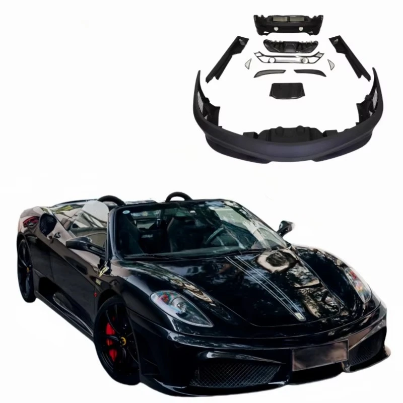 SC Style Bodykit Glass Fiber Car Side Skirt Front Rear Bumper Diffuser for F430 Body Kits Accessories