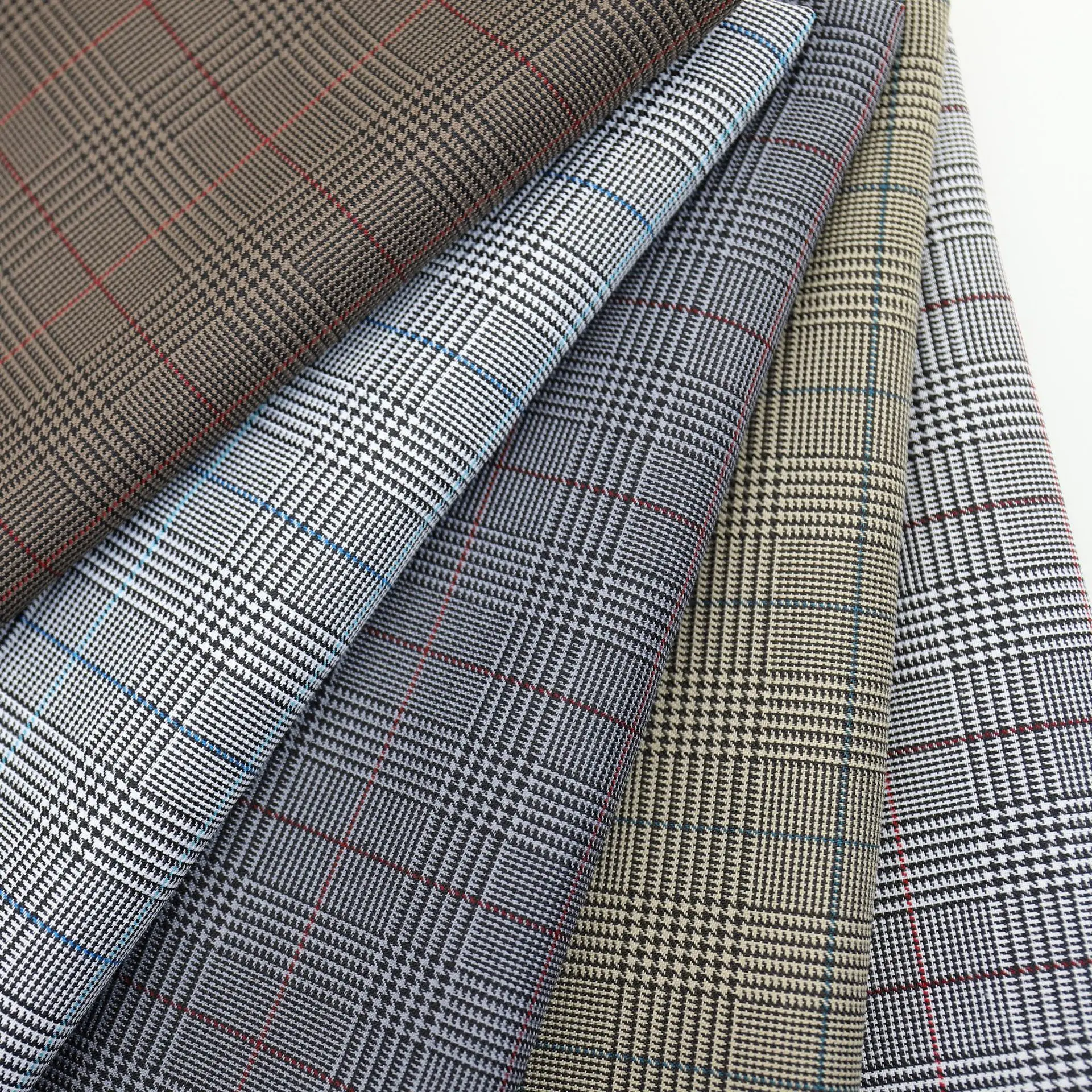 145cm Width 100% Polyester Yarn-dyed Houndstooth Fabrics Bags Shoes and Hats Leisure Ins Style Suits Coats Home Textiles Fabrics