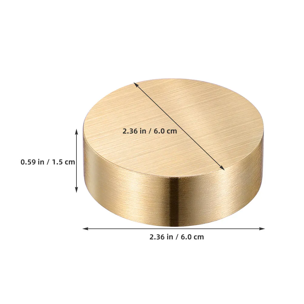 Solid Brass Round Paperweight Vintage Design for Calligraphy Practice Sumi Drawing Painting Writing Stability Desk Decor 6Cm