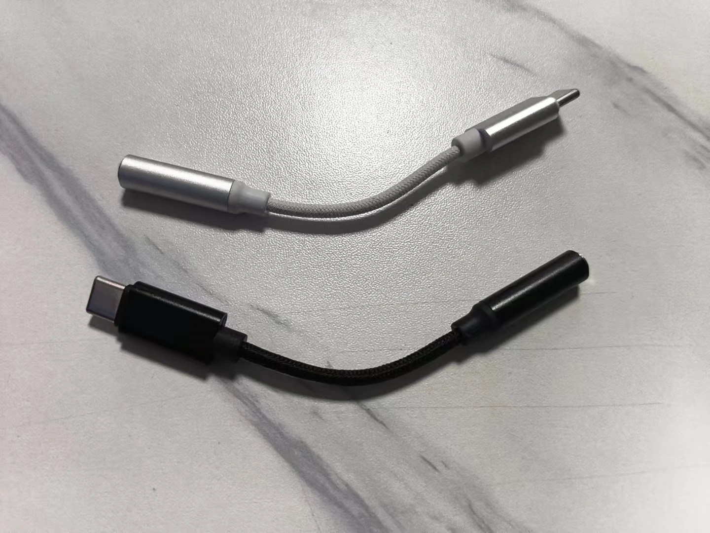 Type‑C Male to 3.5mm Female Audio Adapter, Braided Aux Earphone Jack Converter for Smartphone Laptop Tablet