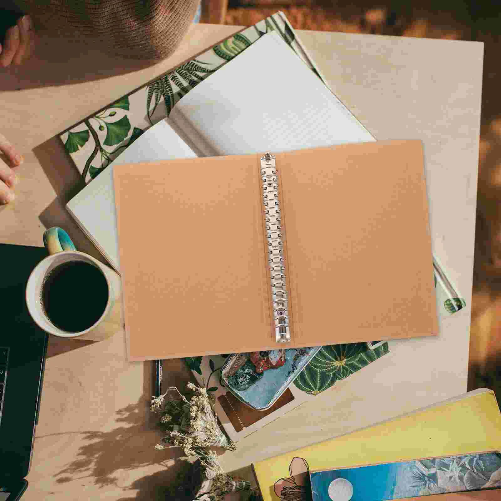 Mini Binder Loose-leaf Book Cover The Notebook Binders Information Booklet Tabs Hard Hand Account A5