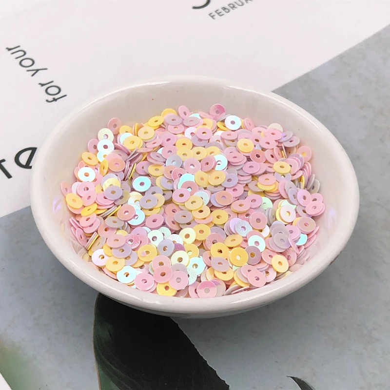 1000 pz/5 g/pacco 4mm AB colori Mix Match Paillettes in PVC per artigianato Paillettes cucito decorazione accessorio fai da te lentejuacao Para Coser