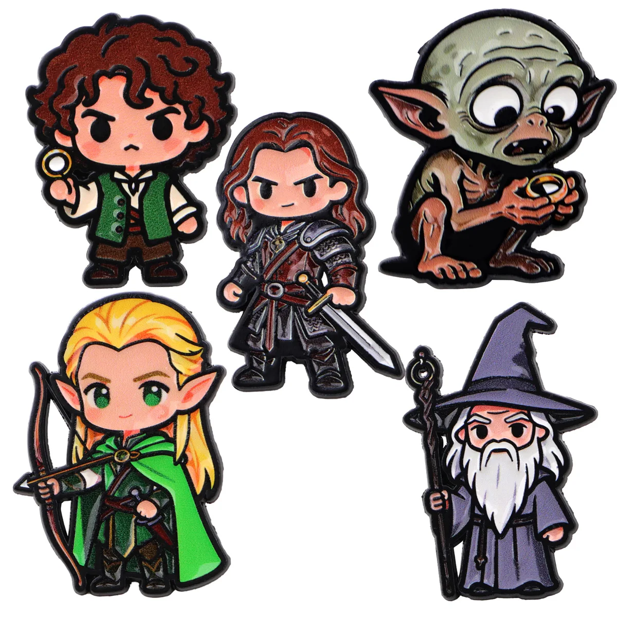 Fantasy Broschen für Frauen Zauberer Emaille Pin Cartoon Metall Abzeichen Schmuck Kleidung Rucksack Zubehör Fans Geschenk