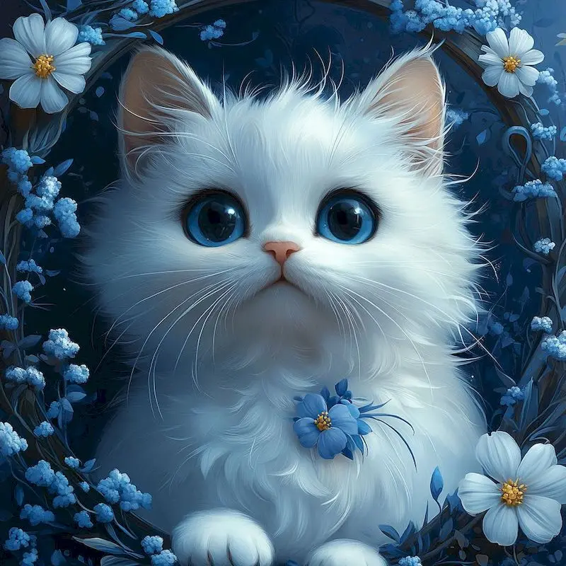 

GATYZTORY Full Square/Round Drill Diamond Embroidery Cat Mosaic Cross Stitch 5D DIY Diamond Painting Animals Decoration Home