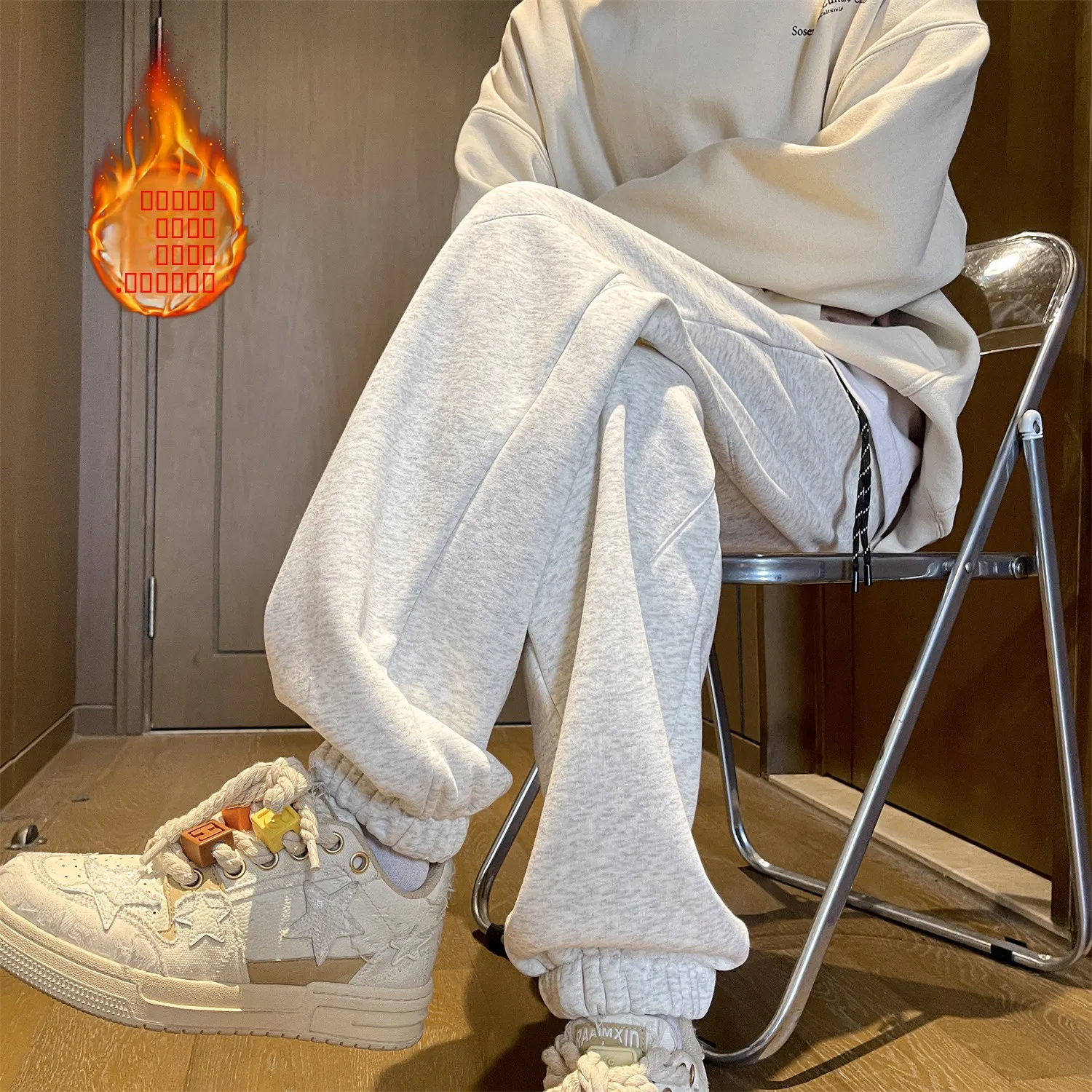 

Мужские повседневные брюки Thiened Fce, американские свободные спортивные брюки, зимние модные брендовые спортивные штаны, повседневные длинные брюки