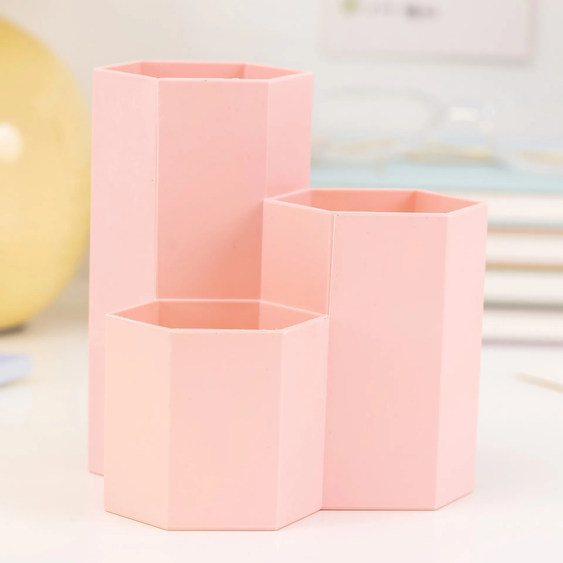 Storage Box Pen Holder Plastic Creative Pen Holder Three In One Pen Holder Multifunctional For Office Teacher Student