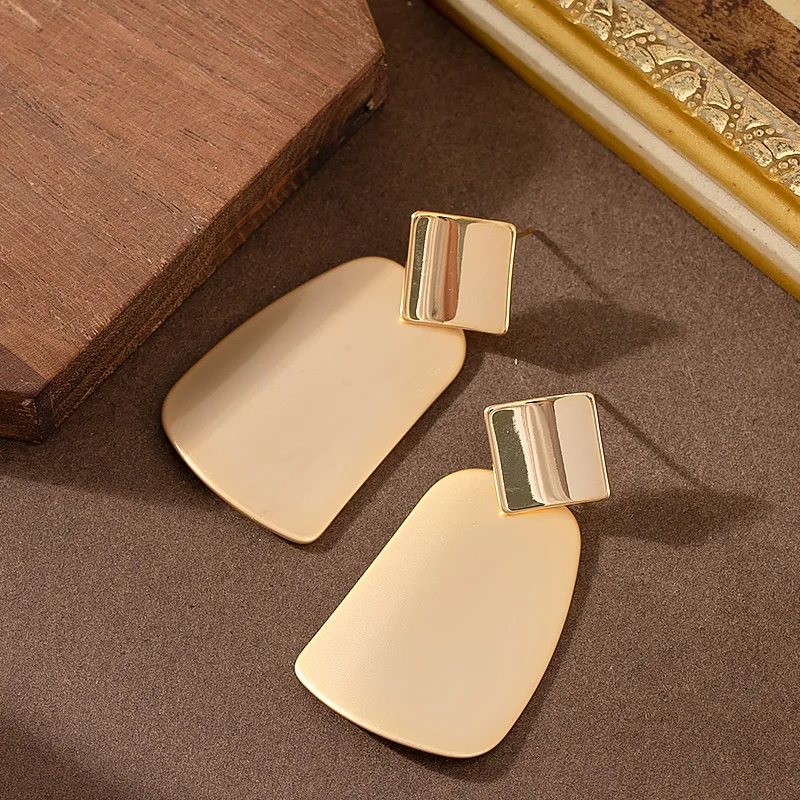 925 Silver Studs Fashion Exaggerated Color-Blocked Irregular Geometric Earrings for Women, Unique and Versatile Accessories