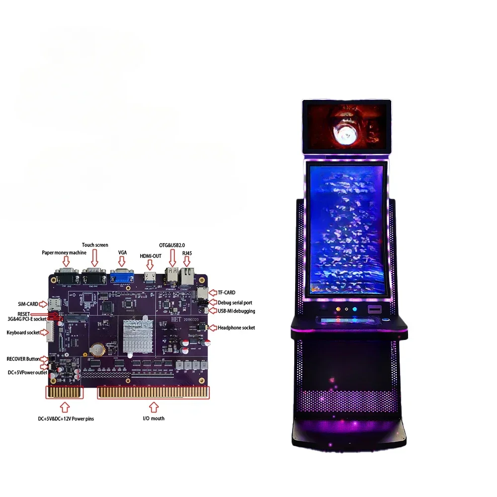 New game room machine Mega Link  5 In 1 Multi Game Video Vertical skill game machine