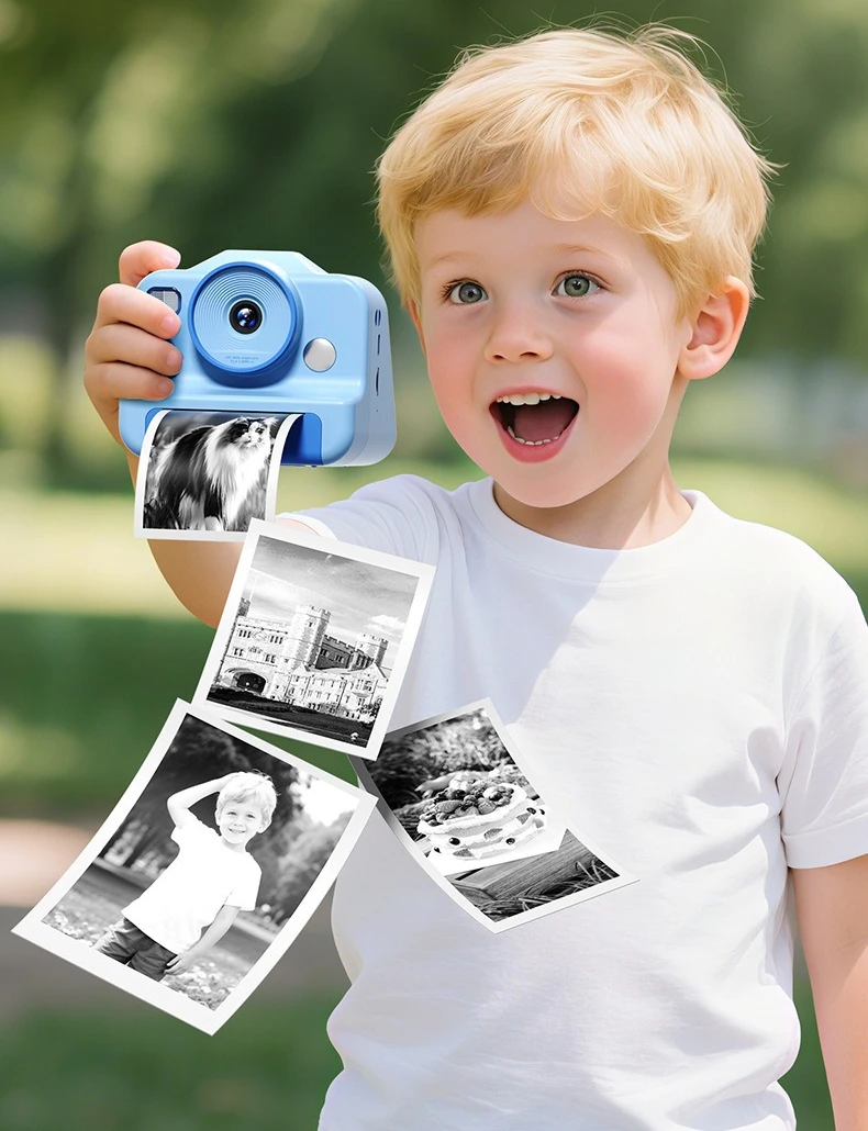 كاميرا طابعة فورية جديدة لعام 2025 كاميرا ألعاب ألغاز للأطفال كاميرا رقمية عالية الوضوح ، أفضل هدية عيد ميلاد للأطفال