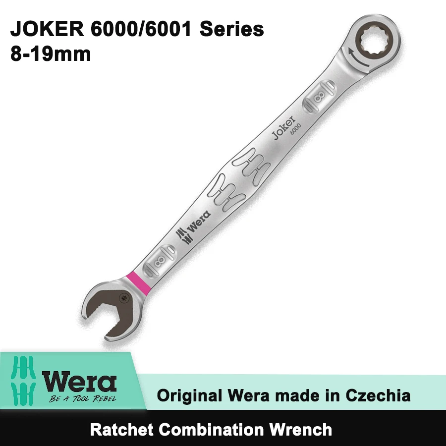 

Комбинированный гаечный ключ Wera Joker с храповым механизмом, 1 шт., многофункциональный гаечный ключ с двойной головкой и цветком сливы, инструмент для ремонта 6000 | 6001