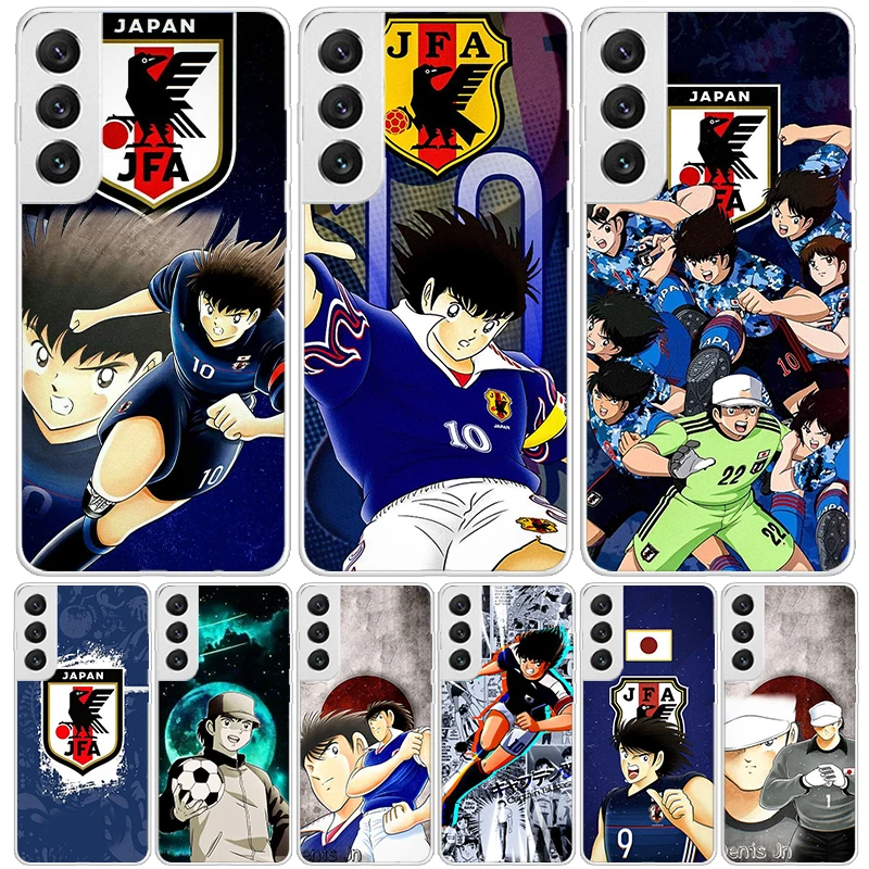 Captain Tsubasa Anime Case Phone Cover for Samsung Galaxy S24 Ultra S23 Plus S22 + S21 S20 FE S10E S10 S9 S8 S7 Edge Trend Funda