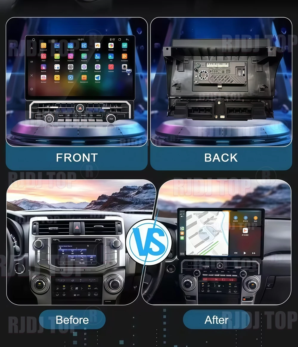 For Toyota 4 Runner 2010-2022 Android Car Radio Wireless Carplay Intelligent Systems Auto Stereo Multimedia Video Player GPS DSP