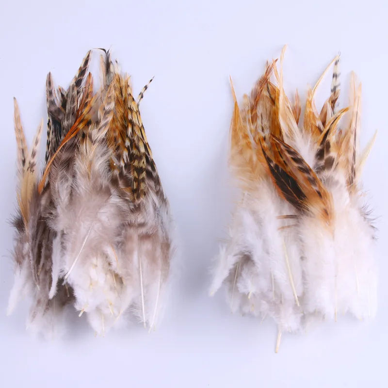 Plumas naturales de faisán para manualidades, Material de decoración para fiesta de Navidad, boda, regalo, juguete para mascotas, 100 unids/set