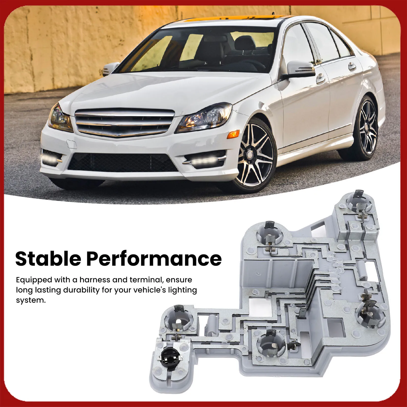 

Держатель розетки заднего фонаря, держатель розетки заднего фонаря, долговечный, прочный с жгутом для C250 C300 C350 C63 AMG