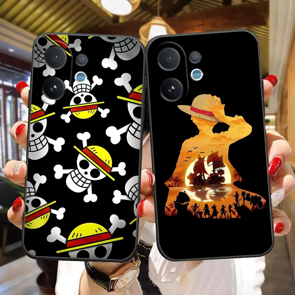 Phone Case For VIVO V70 V60 V50 V40 V20 V21 V23 V23E V25 V25E V27 V27E V29 V29E V30 Shell Case Cover Luffys Zorro ACE Sanji