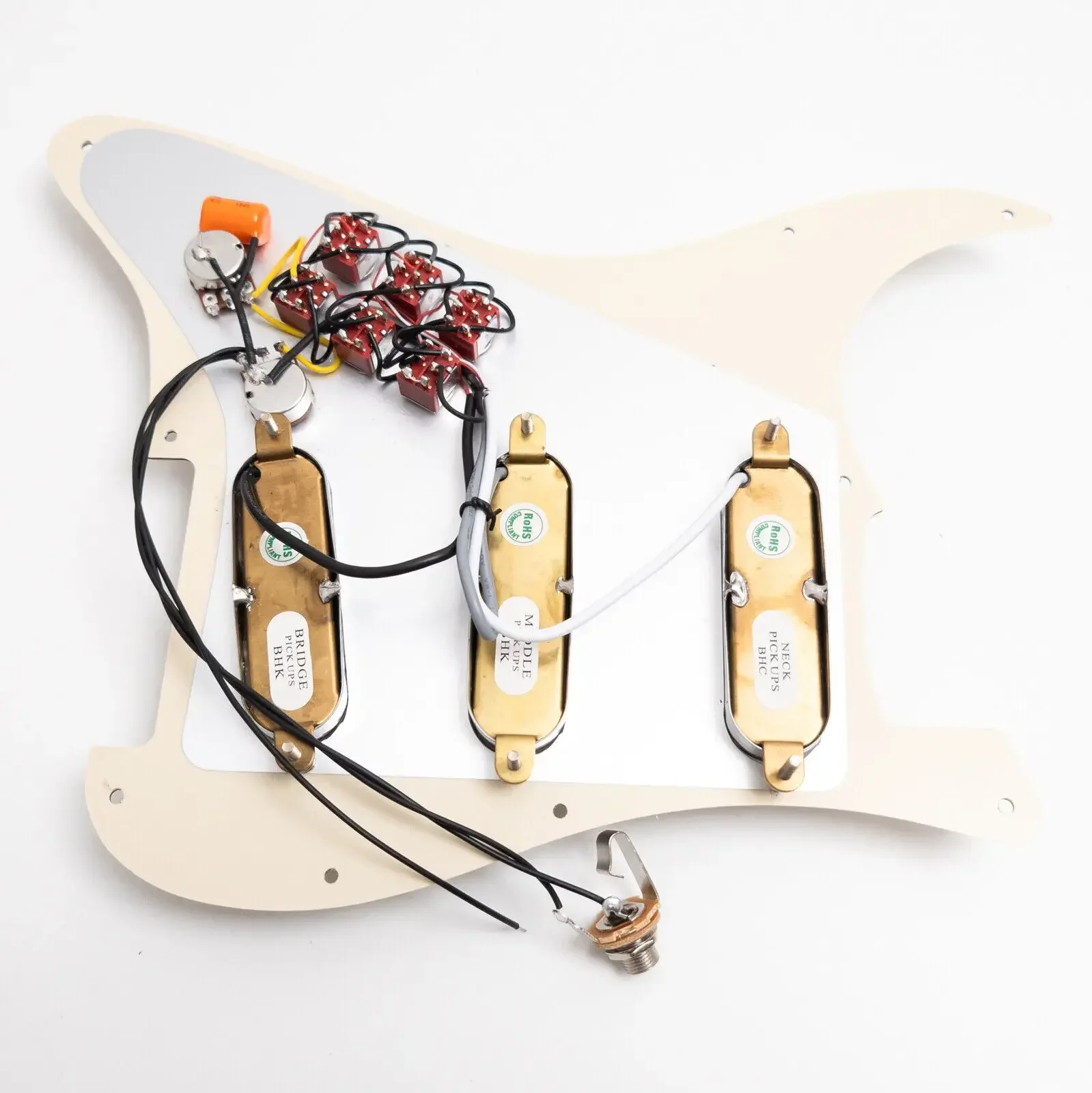 خصم حار بيع-الغيتار الكهربائي محملة مسبقا Pickguard مع 3 تبديل 3 المرحلة التبديل لاقط استبدال جزء ل ST القيثارات