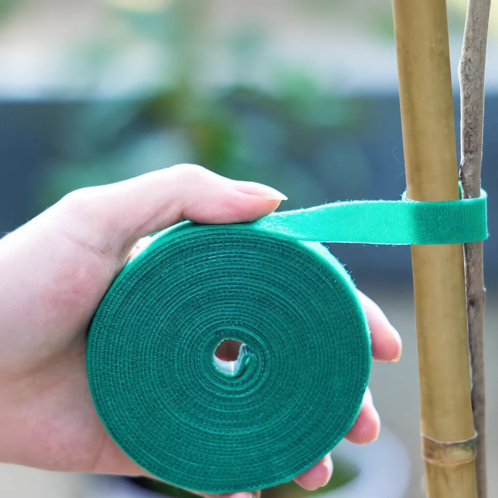 Reusable Garden Plant Tie Hook Loop Fastener Tape Soft Nylon For Indoor Outdoor Flower Vine Climbing Support Accessory