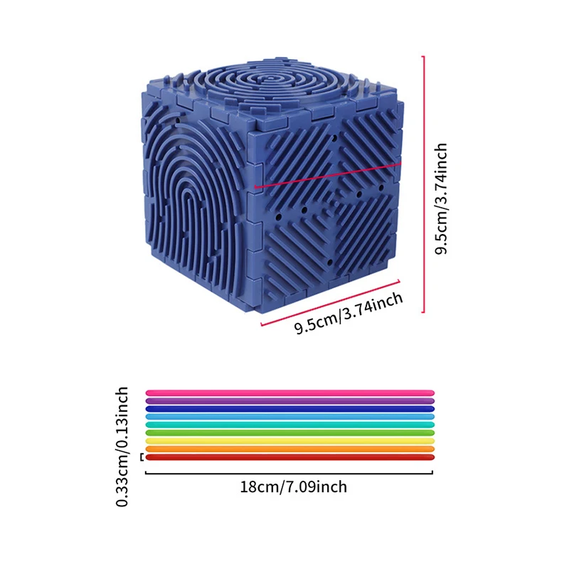 DIY Silicone Sensory Stress Relief Board 3D Assembled Rubik's Cube Educational Toy for Kids Stress Relief Tool