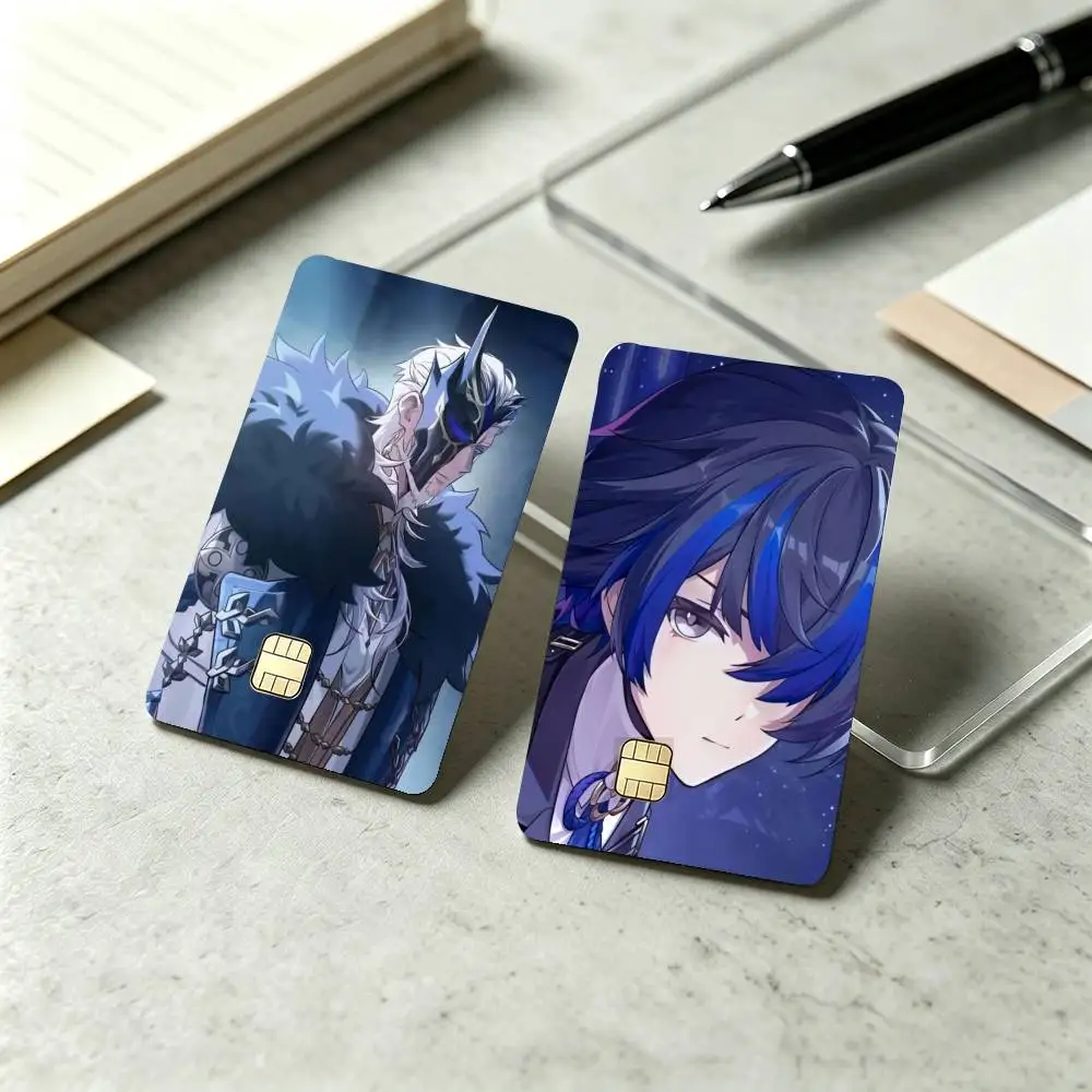 Genshin Impact Cryo L-Lohen Polearm Sticker Film Tape Skin for Credit Card Debit Card Waterproof Stickers