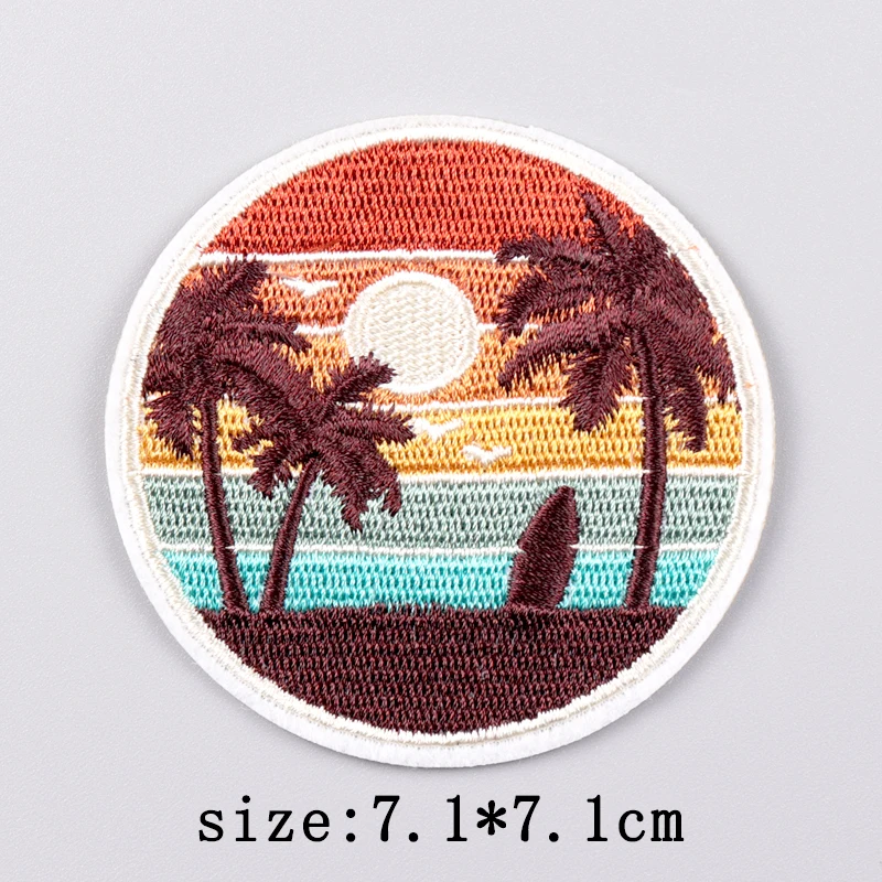 Wilderness Patch Iron On Patches For Clothing Outdoor Embroidered Patches On Clothes Camping Embroidery Patch Hook Loop Stickers