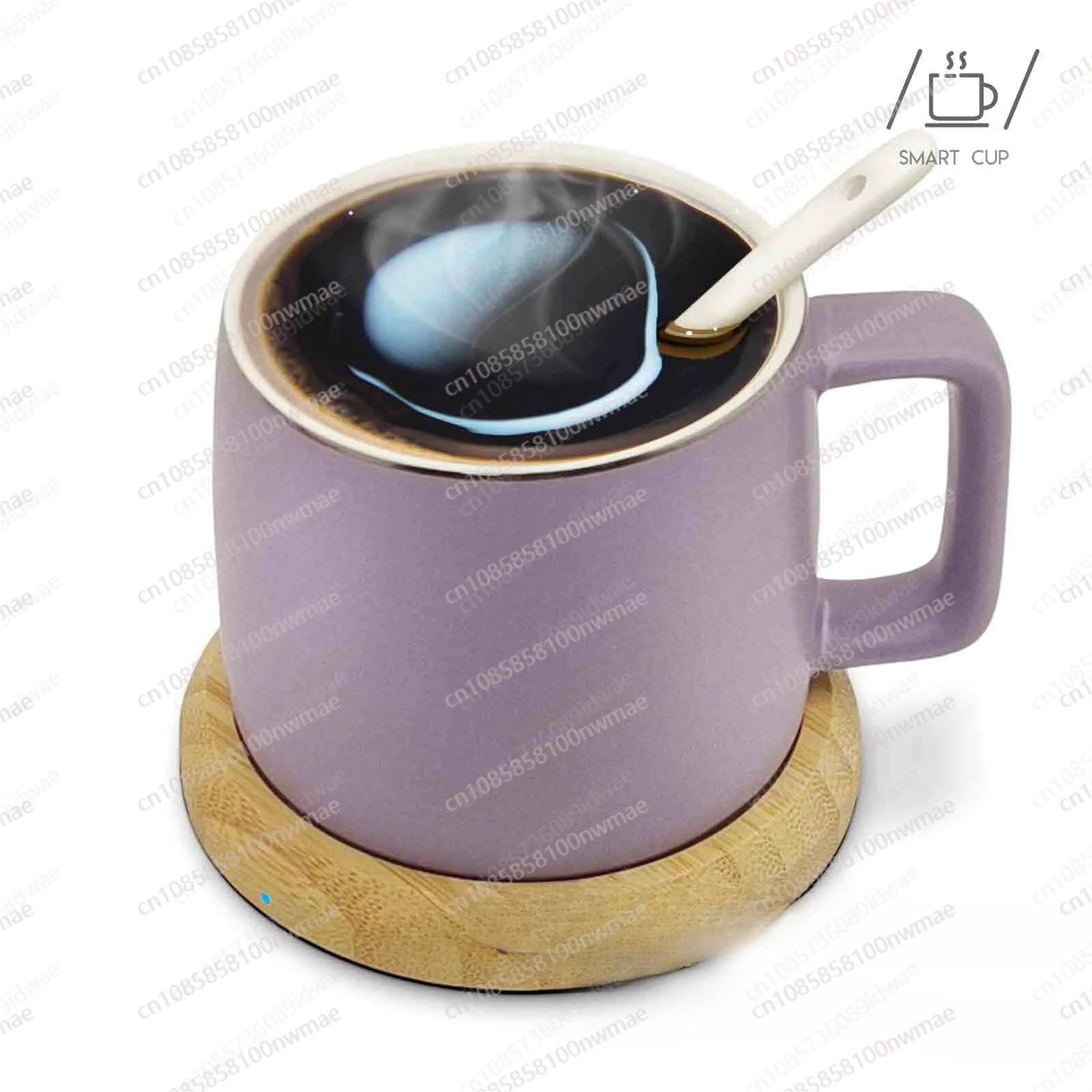 Matte Purple Warm Cup Coffee Thermal Insulation Coaster Constant Temperature Heating Office coaster