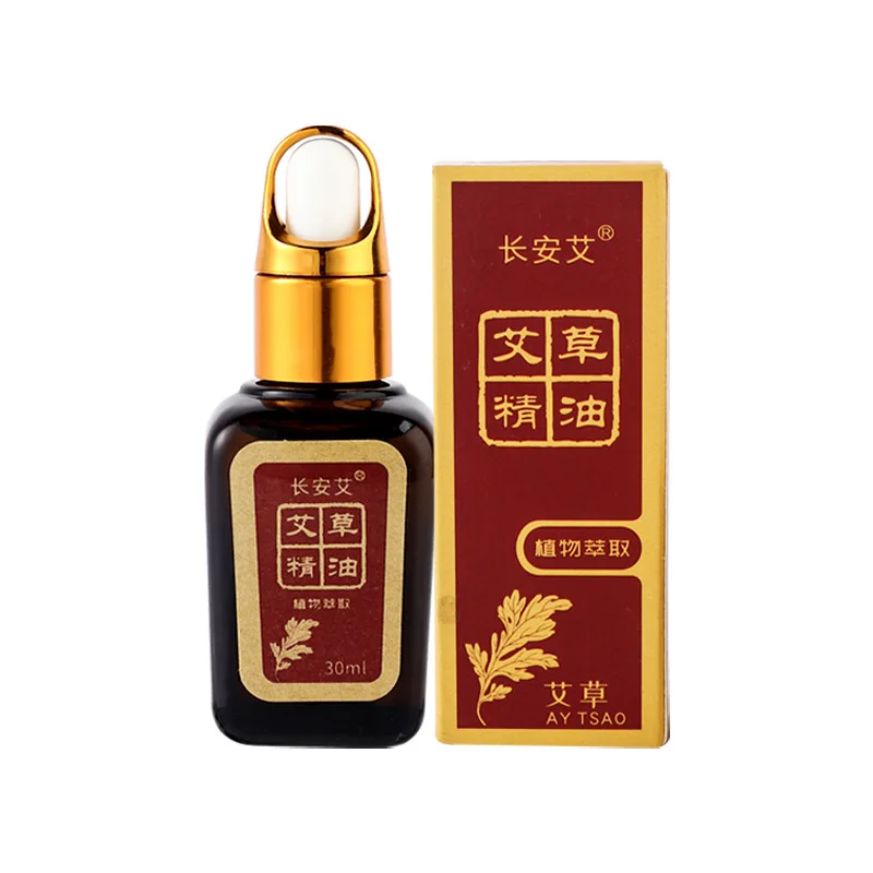 Wormwood Essential Oil 30ml Pure Plant Massage Moxibustion Oil Factory Direct Sale