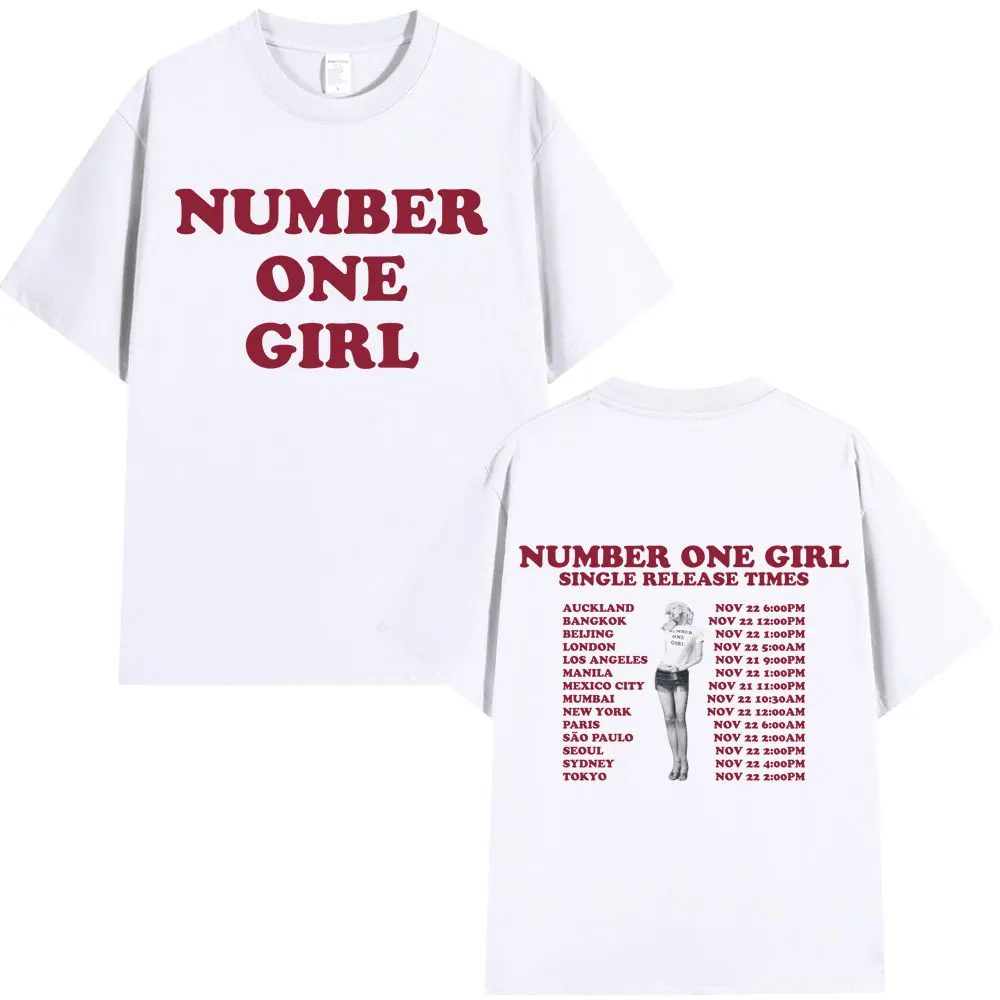 Rosé Number One Girl T Shirt Men Women Clothing Harajuku T-shirt Y2k Unisex High Quality Cotton Short Sleeve Tee Shirt Fans Gift