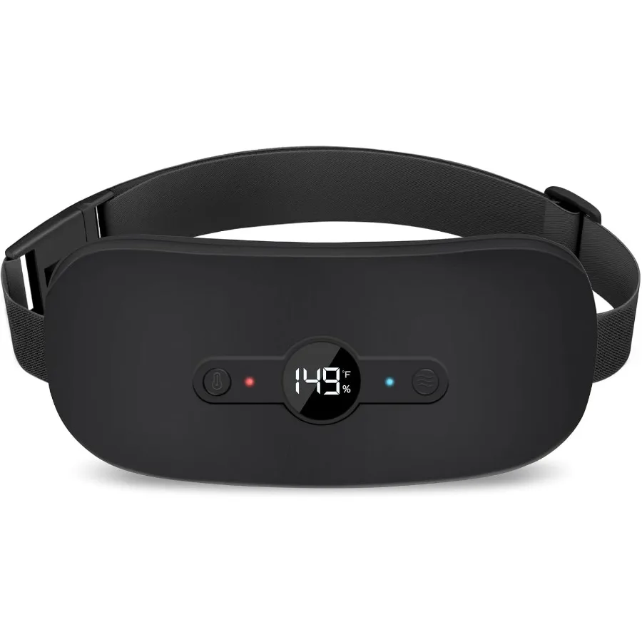 

Portable Electric Cordless Heating Pad for Period Cramps Pain Relief with 6 Heat Levels and 6 Massage Modes Ideal for Menstrual