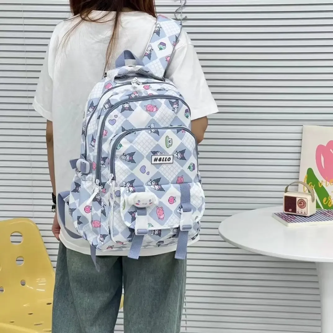 Neue Sanrio Cartoon Schult asche weibliche Schüler Clow m beliebte Schüler leichte und große Kapazität Rucksack